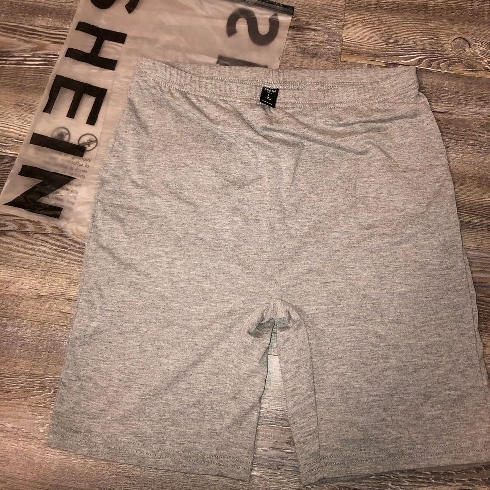 Grey biker shorts